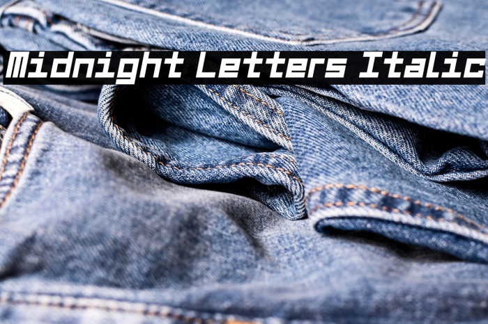 Midnight Letters Italic Example 1
