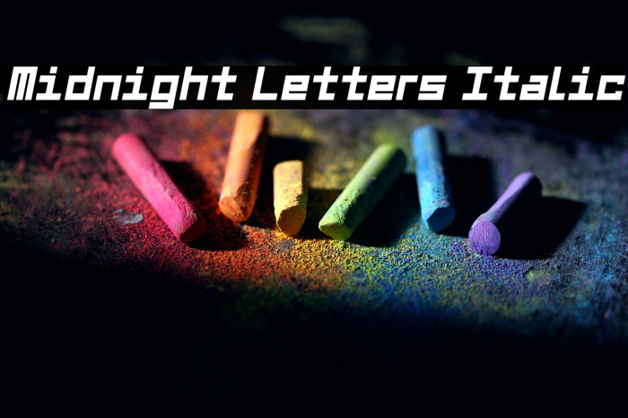 Midnight Letters Italic Example 2