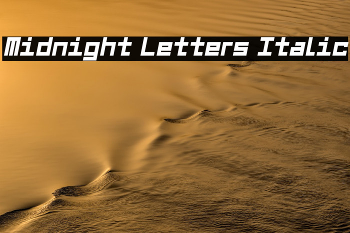 Midnight Letters Italic Example 3
