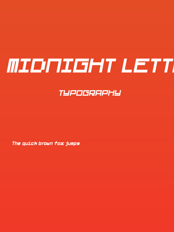 Midnight Letters Italic Poster