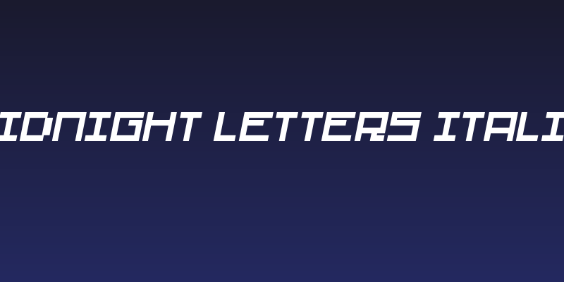 Midnight Letters Italic Social Header