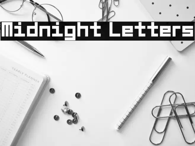 Midnight Letters Font examples