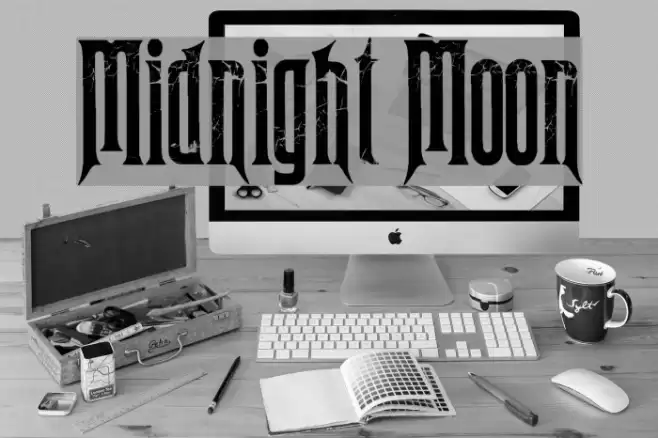 Midnight Moon Font examples