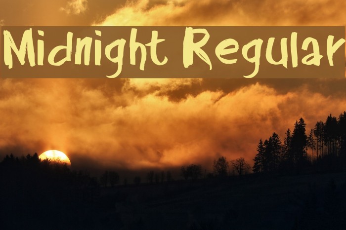 Midnight Regular Font examples