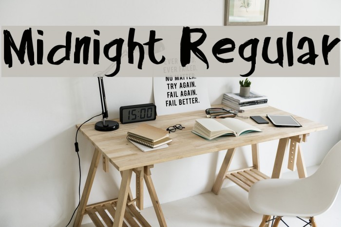 Midnight Regular Font examples