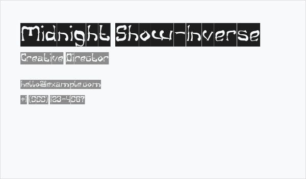 Midnight Show-Inverse Business Card
