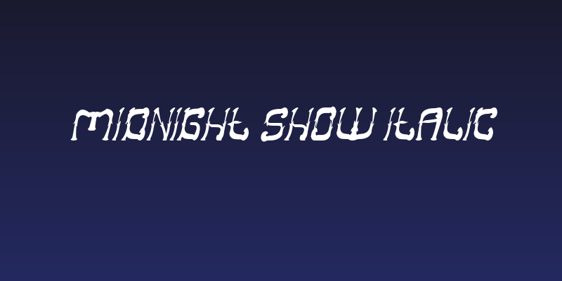 Midnight Show Italic Social Header