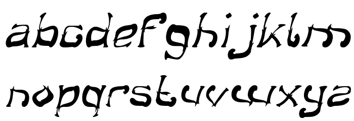 Midnight Show Italic Font LOWERCASE