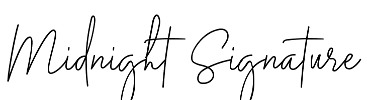 Midnight Signature  フリーフォントのダウンロード