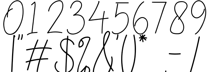 Midnight Signature Font OTHER CHARS