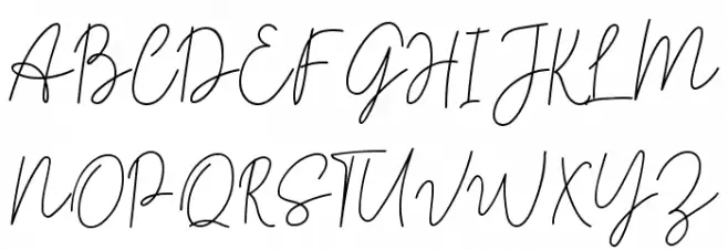 Midnight Signature Шрифта ВЕРХНИЙ