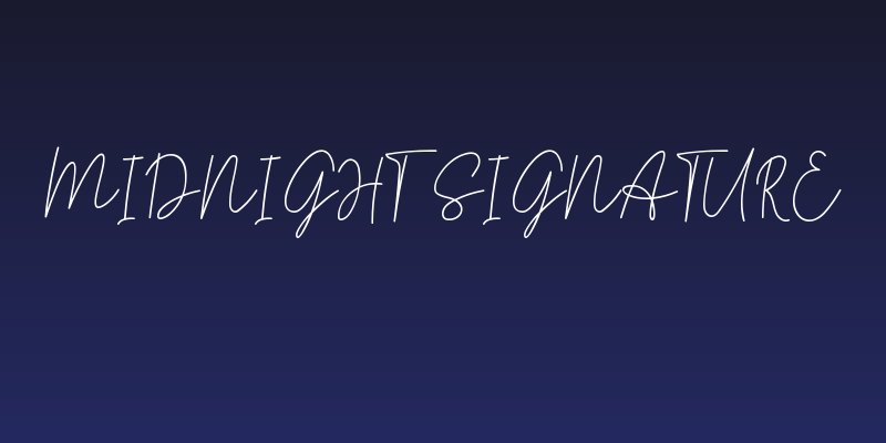 Midnight Signature Social Header
