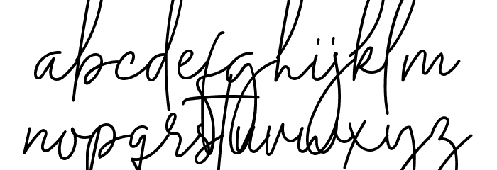 Midnight Signature Font LOWERCASE