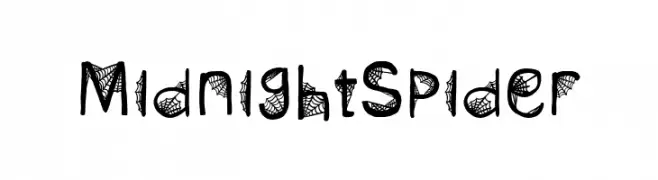 Midnight Spider  Frei Schriftart Herunterladen