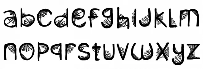 Midnight Spider Font Litere mici