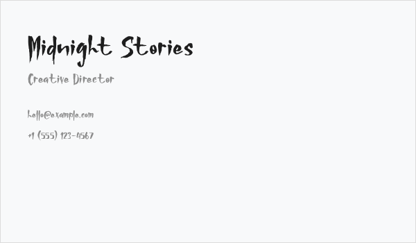 Midnight Stories Business Card