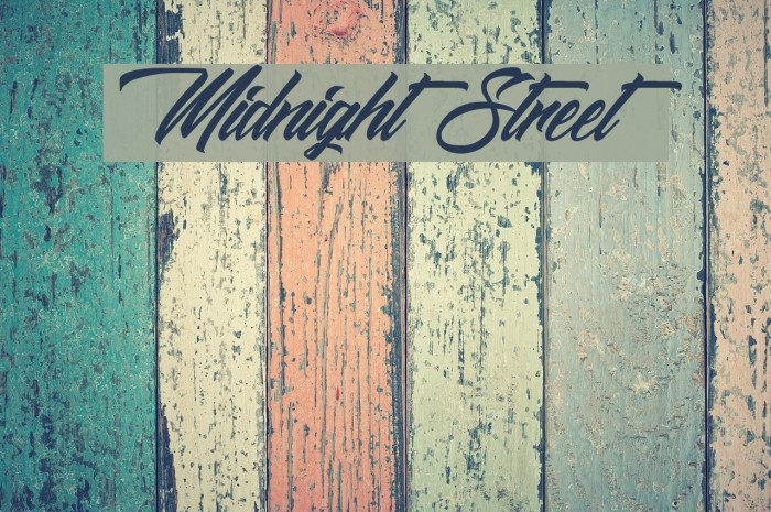 Midnight Street Font examples