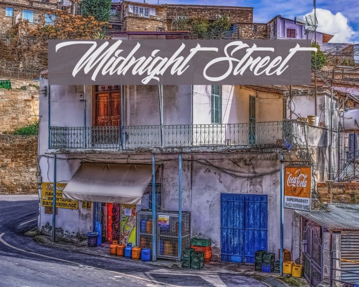 Midnight Street Font examples
