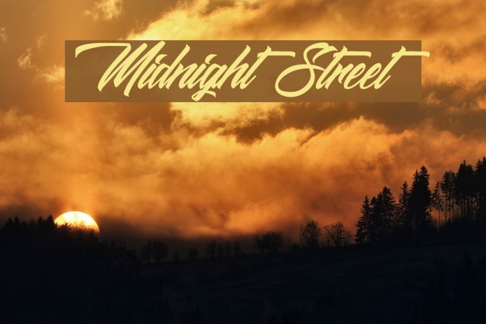 Midnight Street Font examples