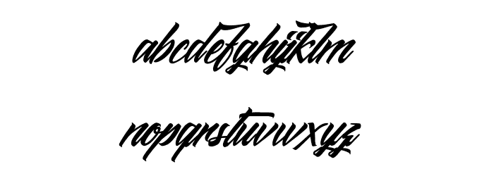 Midnight Street Font LOWERCASE