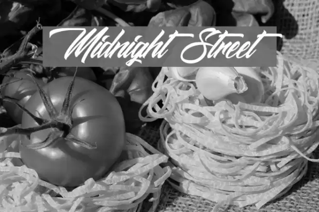 Midnight Street Font examples
