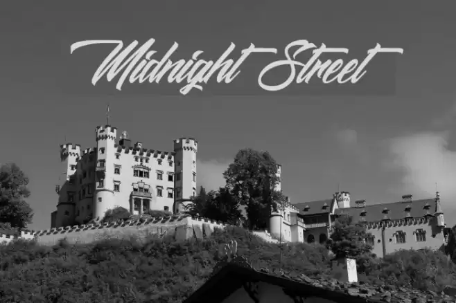 Midnight Street Font examples