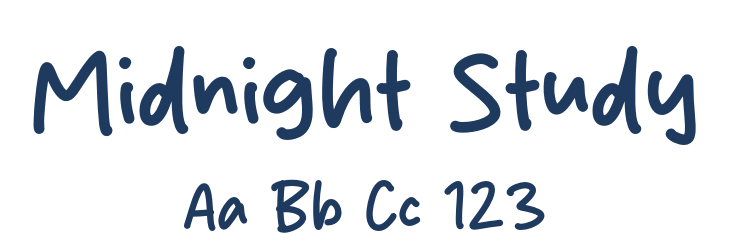 Midnight Study Font Preview