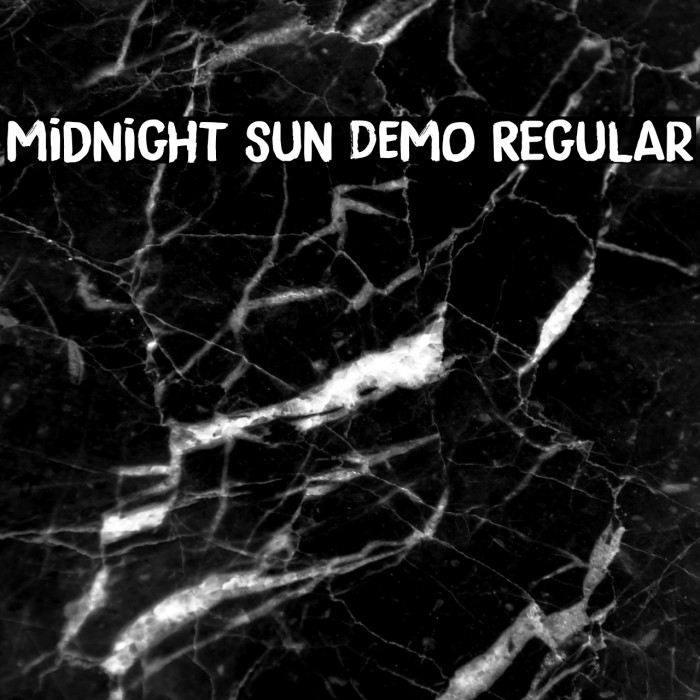 Midnight Sun DEMO Regular Font examples