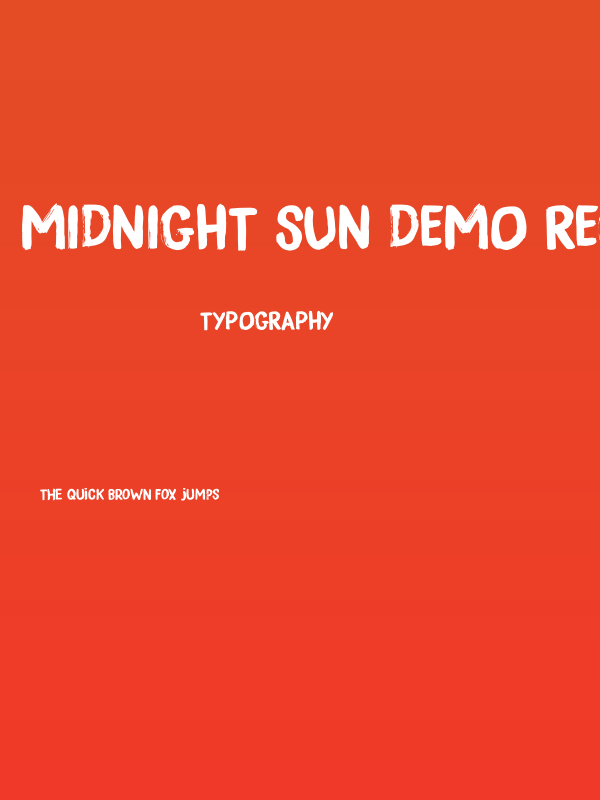 Midnight Sun DEMO Regular Poster
