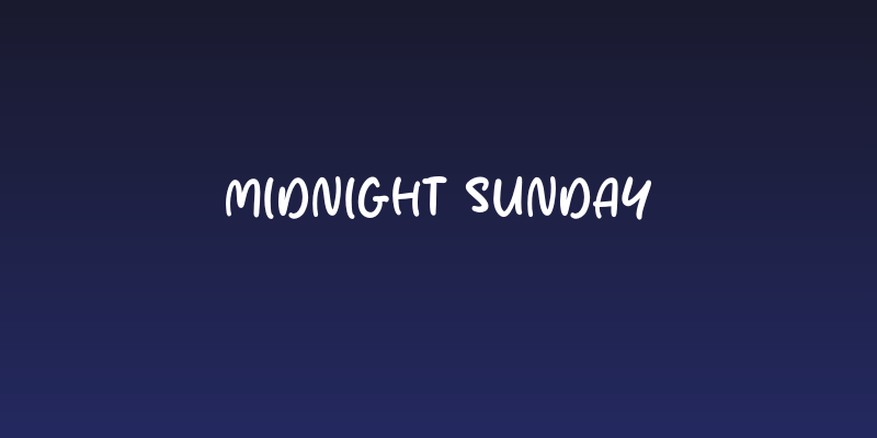 Midnight Sunday Social Header