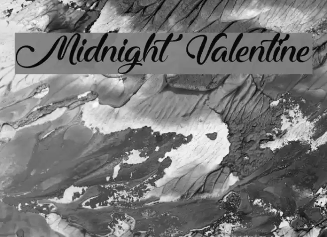 Midnight Valentine Font examples