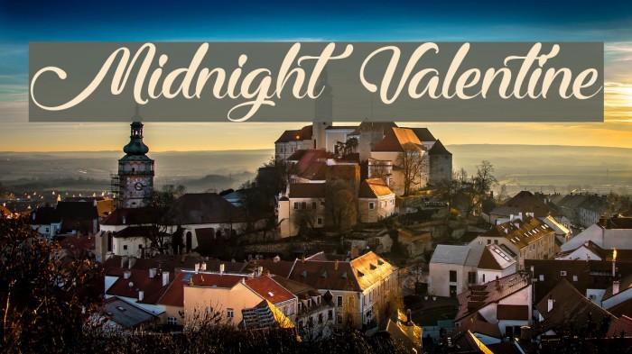 Midnight Valentine Font examples