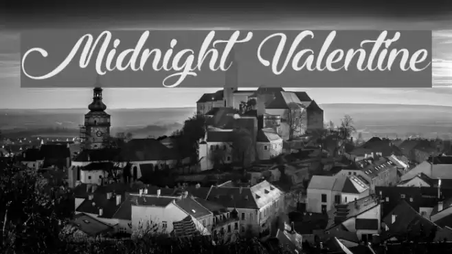 Midnight Valentine Font examples