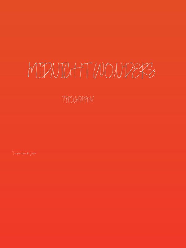 Midnight Wonders Poster