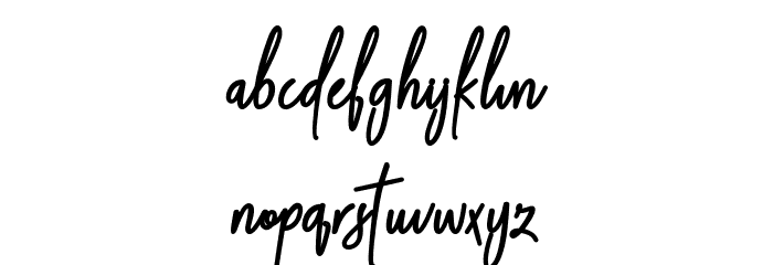 Midnight-bbakey Font LOWERCASE