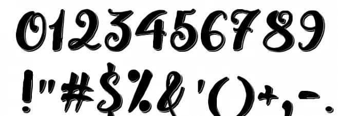 Midnight in October Regular Font OTHER CHARS