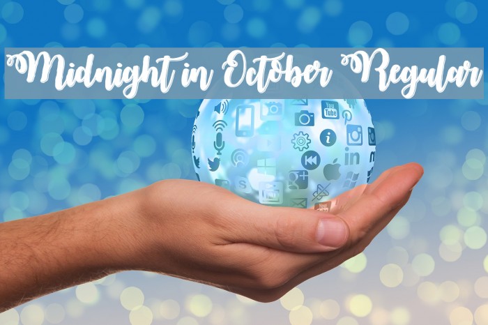 Midnight in October Regular फ़ॉन्ट examples