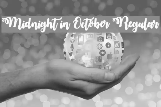 Midnight in October Regular Font examples