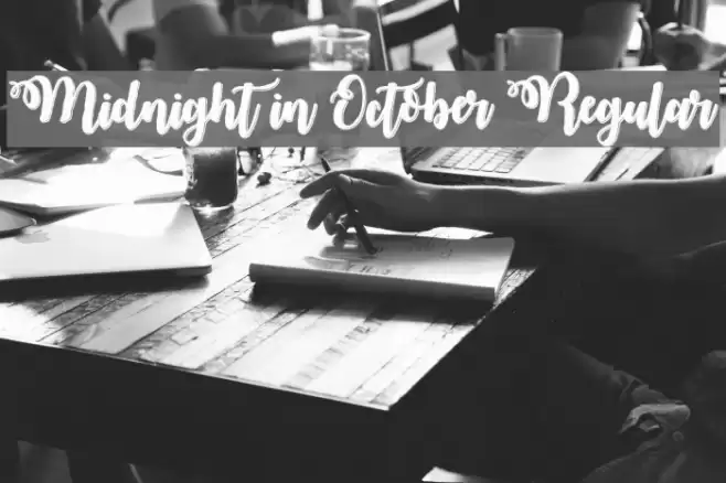 Midnight in October Regular Font examples