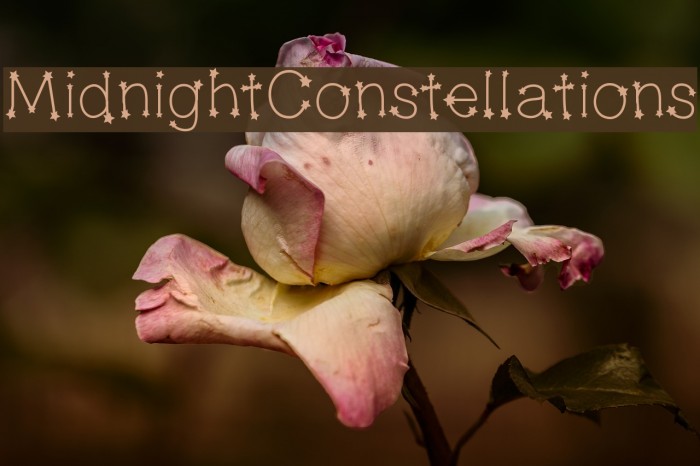 MidnightConstellations Font examples