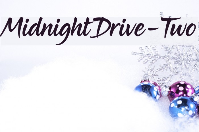 MidnightDrive-Two Font examples