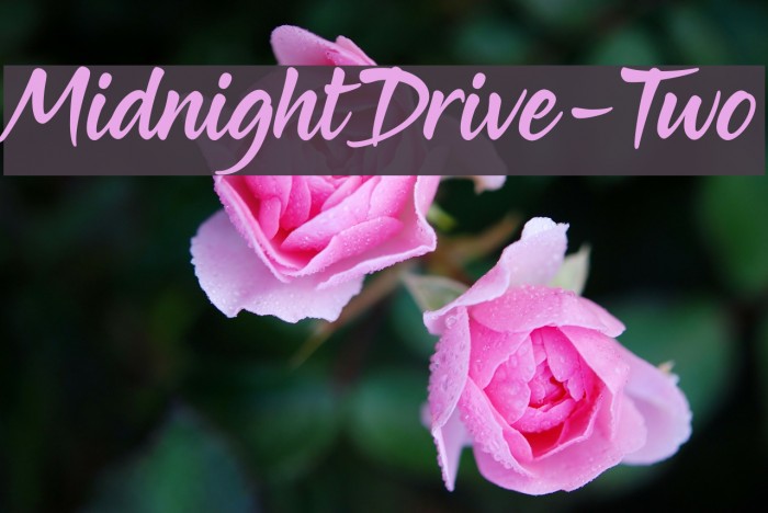 MidnightDrive-Two Font examples