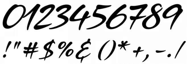 MidnightDrive Font OTHER CHARS