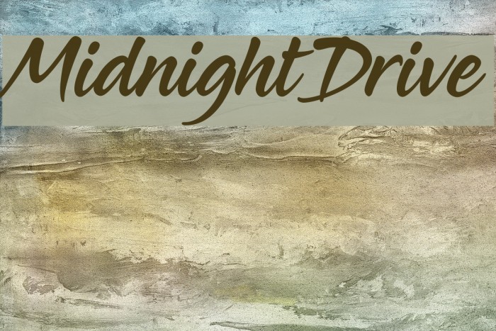 MidnightDrive Font examples