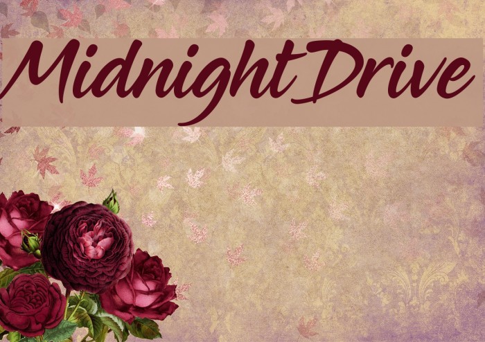 MidnightDrive Font examples