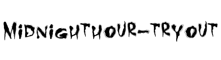 MidnightHour-Tryout  Frei Schriftart Herunterladen