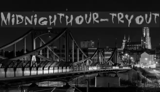 MidnightHour-Tryout Font examples