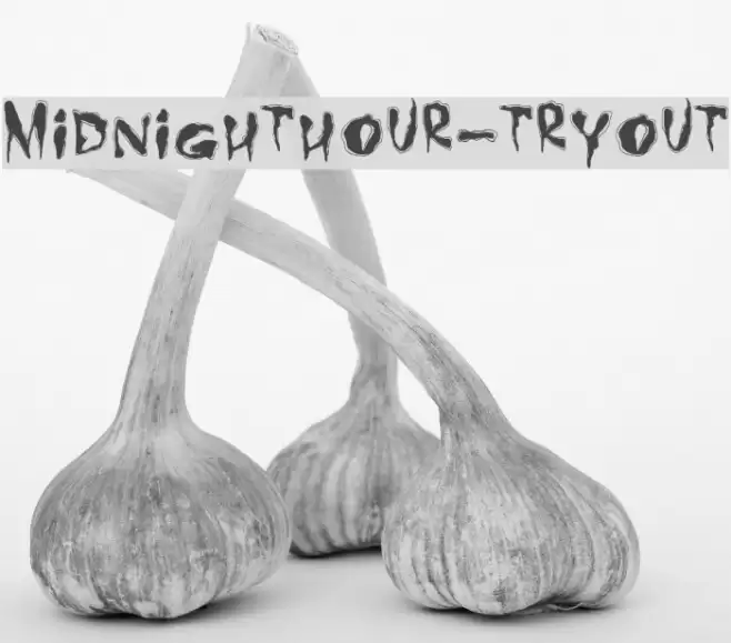 MidnightHour-Tryout Font examples