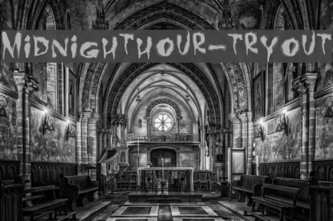 MidnightHour-Tryout Font examples