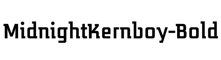 MidnightKernboy-Bold Font